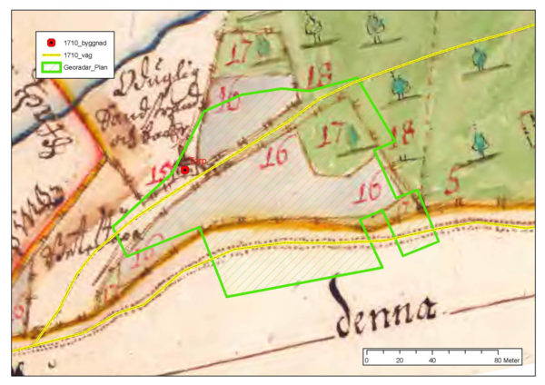 1710 års karta över området