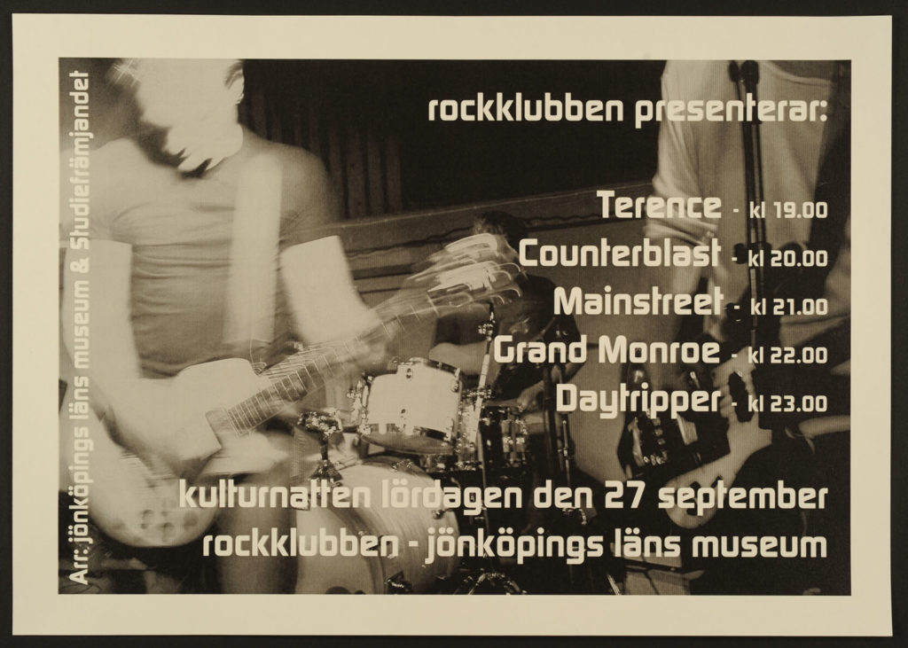 affisch för rockklubben 27 september