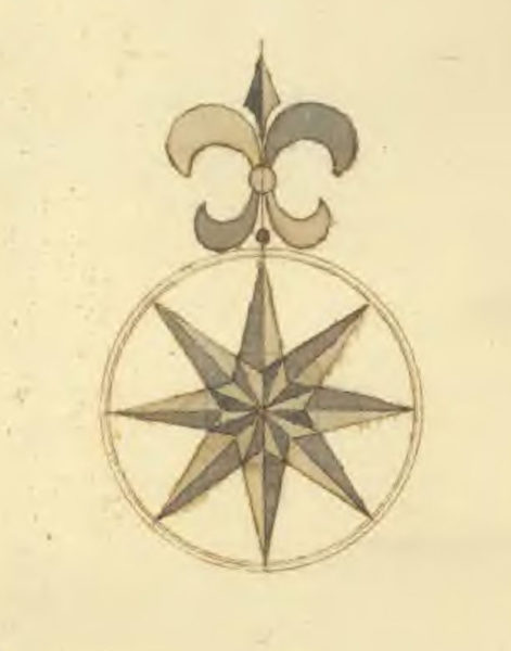 Illustration med en åtta-uddig stjärna.