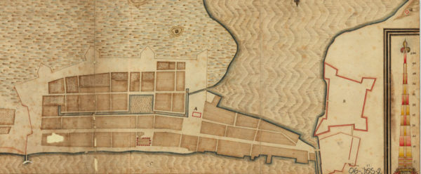 Utsnitt ur karta från 1658 av Hector Loffman.