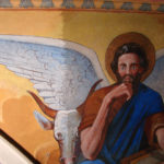 Målning av evangelisten Lukas rengörs i Vetlanda kyrka