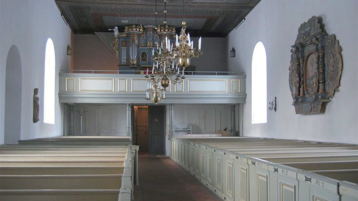 Interiörbild från Bredestads kyrka.