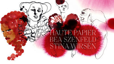 Illustrationer av Stina Wirsén i röda toner