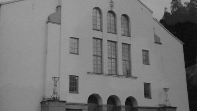 Folkets hus entréfasad år 1939. Foto: Folkrörelsearkivet.